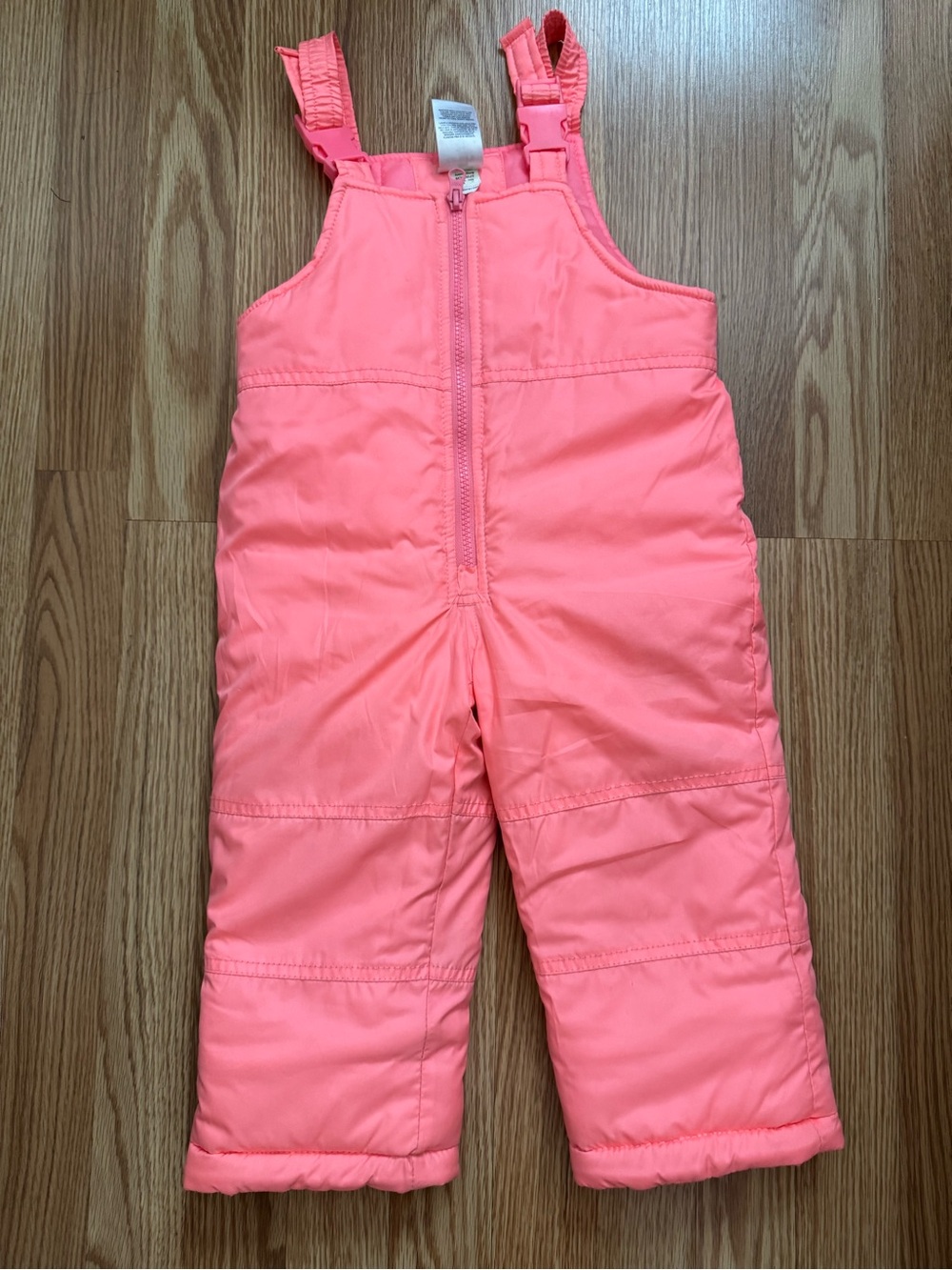 Carter's Bright Coral Pink Snow Overalls
